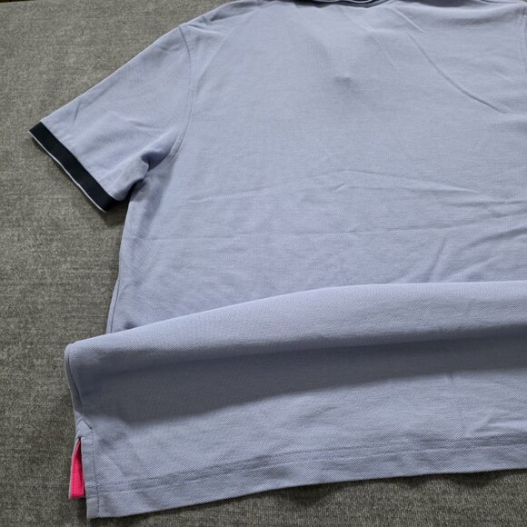 Psycho Bunny Polo Shirt Men 5 / M Lavender SS Logo Pique Edgy Preppy Cotton Bold - Picture 13 of 14